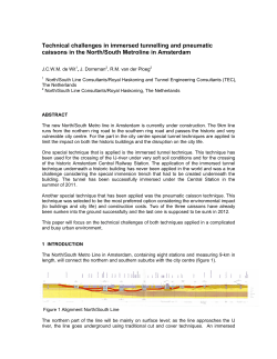 Technical challenges in immersed tunnelling and pneumatic