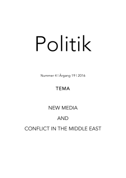 new media and conflict in the middle east