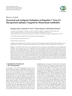 Structural and Antigenic Definition of Hepatitis C Virus E2