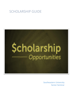Scholarship guide - Southeastern Louisiana University