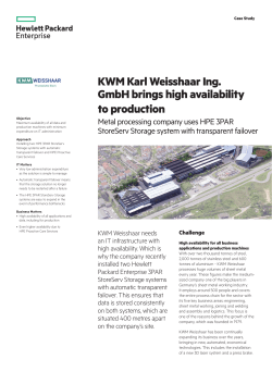 HP Storage | IT Case study | KWM Karl Weisshaar Ing. GmbH | HPE