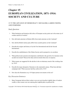 Chapter 15 EUROPEAN CIVILIZATION, 1871&ndash;1914: SOCIETY AND