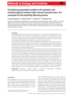 Comparing population patterns for genetic and morphological