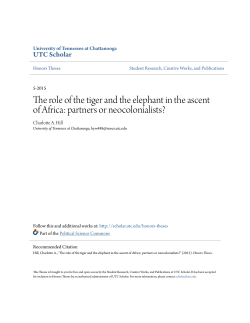 The role of the tiger and the elephant in the ascent of