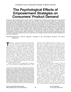 The Psychological Effects of Empowerment Strategies on