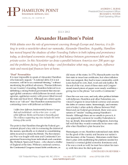 Alexander Hamilton`s Point - Hamilton Point Investment Advisors
