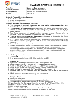 SMB_038 Using an X-ray power generator