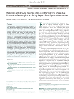 Optimizing Hydraulic Retention Times in Denitrifying