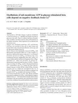 Oscillations of sub-membrane ATP in glucose