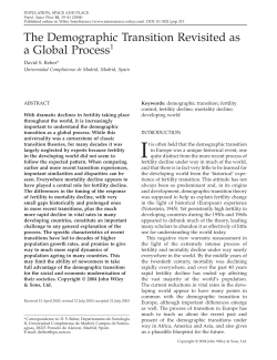 The demographic transition revisited as a global process
