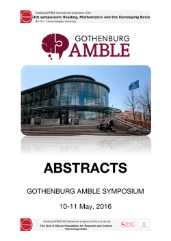 AMBLE SYMPOSIUM 2016 abstracts