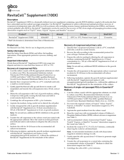 User Guide: RevitaCell Supplement (100X)