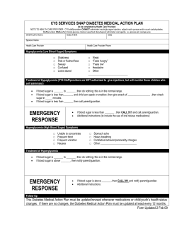 Diabetic Medical Action Plan