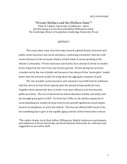Private Welfare and the Welfare State - uc