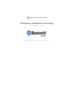 Introduction to Bluetooth Low Energy