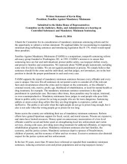 Read FAMM`s statement here - Families Against Mandatory Minimums