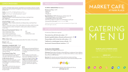 Catering menu - Patina Restaurant Group