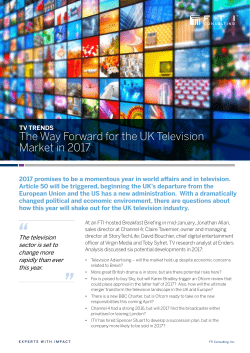 The Way Forward for the UK Television Market in 2017