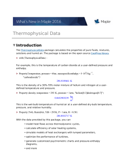 Thermophysical Data