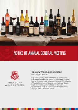 - Treasury Wine Estates
