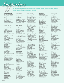 Supporters - UMass Amherst