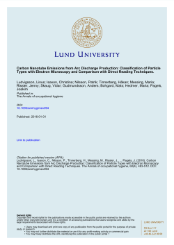 Carbon Nanotube Emissions from Arc Discharge