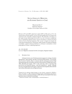 SPATIAL INEQUALITY, MIGRATION, AND ECONOMIC