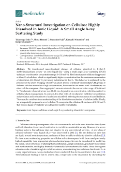 Nano-Structural Investigation on Cellulose Highly Dissolved in Ionic