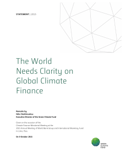 The World Needs Clarity on Global Climate Finance