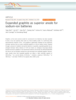 Expanded graphite as superior anode for sodium-ion