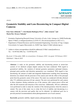 Geometric Stability and Lens Decentering in Compact Digital Cameras