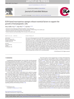 ECM-based macroporous sponges release essential factors to