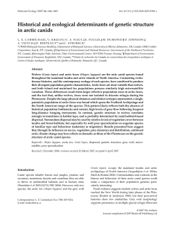 Historical and ecological determinants of genetic structure