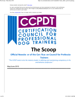 The Scoop - May/June 2015