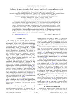 Scaling of the glassy dynamics of soft repulsive particles: A mode