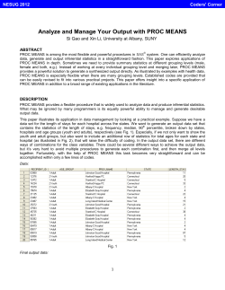 Analyze and Manage Your Output with PROC MEANS