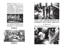 The Collaborations of Robert Delford Brown