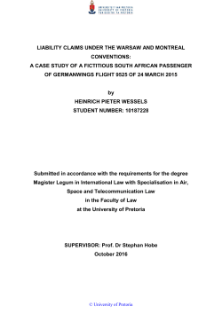 liability claims under the warsaw and montreal conventions