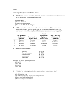 For each question, please circle the best answer. 1. Which of the