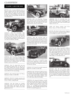 CLassiFieds - Classic Car Club of America