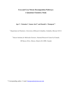 Urea and Urea Nitrate Decomposition Pathways