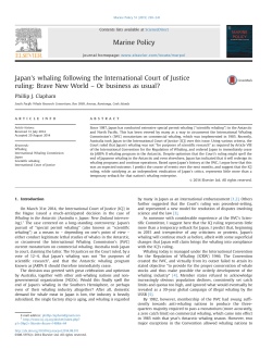 Japan׳s whaling following the International Court