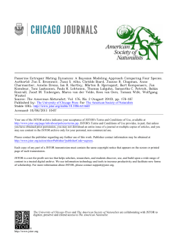 Passerine Extrapair Mating Dynamics: A Bayesian Modeling