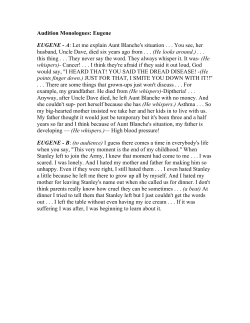 Audition Monologues: Eugene EUGENE