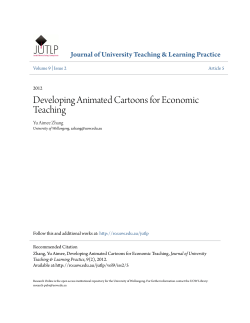 Developing Animated Cartoons for Economic