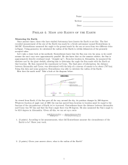 Mass and Radius of the Earth