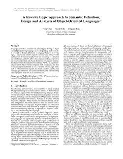 A Rewrite Logic Approach to Semantic Definition