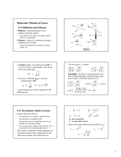 Molecular Motion of Gases