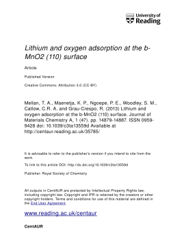 Lithium and oxygen adsorption at the b- MnO2