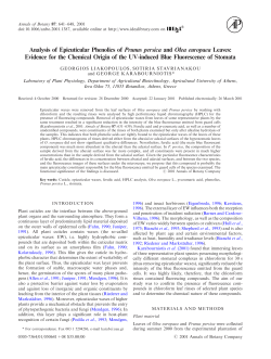 Analysis of Epicuticular Phenolics of Prunus